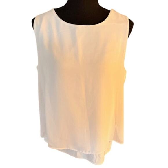 Chico’s EasyWear Double Layer Tank Top Alabaster Size 1 NWT - Picture 2 of 6
